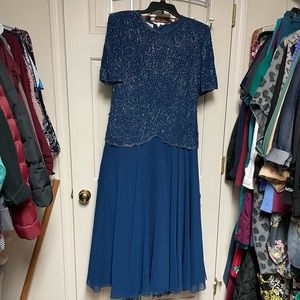 Laurence Kazar beaded formal dress